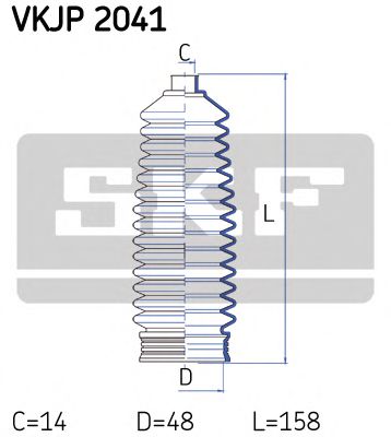 Пыльник рулевой рейки SKF VKJP 2041