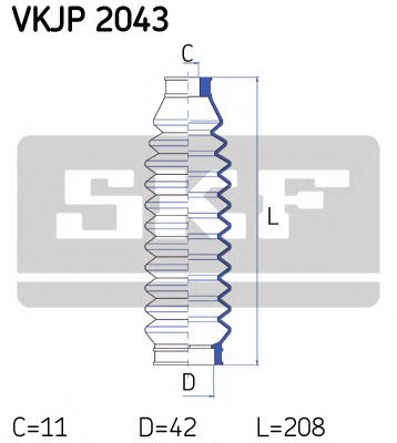 Пыльник рулевой рейки SKF VKJP 2043