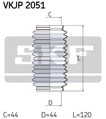 Пыльник рулевой рейки SKF VKJP 2051
