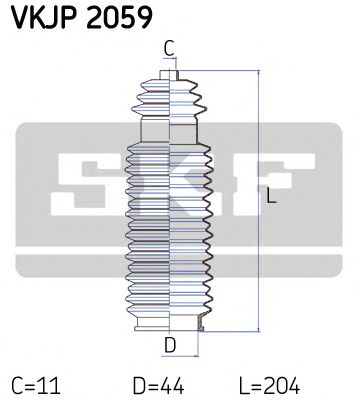 Пыльник рулевой рейки SKF VKJP 2059
