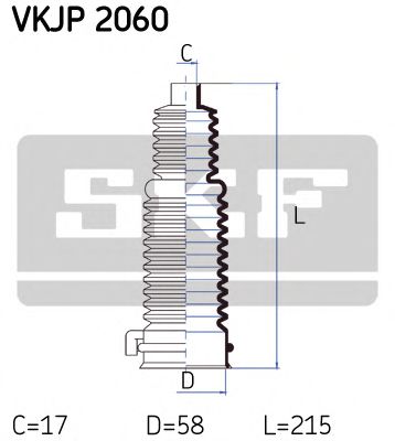 Пыльник рулевой рейки SKF VKJP 2060