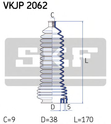Пыльник рулевой рейки SKF VKJP 2062