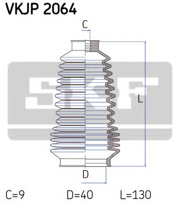 Пыльник рулевой рейки SKF VKJP 2064