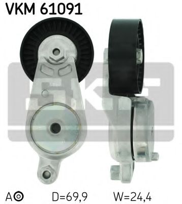 Ролик ремня генератора SKF VKM 61091