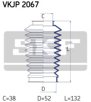 Пыльник рулевой рейки SKF VKJP 2067