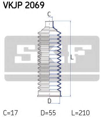 Пыльник рулевой рейки SKF VKJP 2069