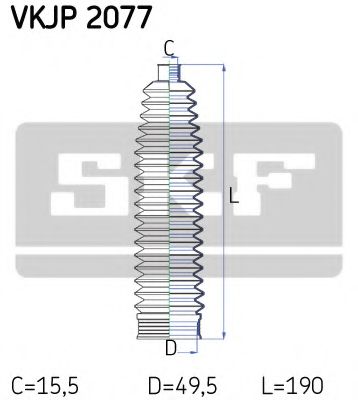 Пыльник рулевой рейки SKF VKJP 2077
