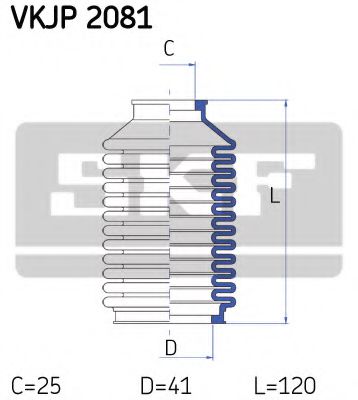 Пыльник рулевой рейки SKF VKJP 2081