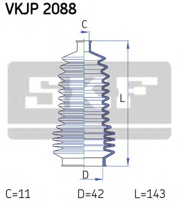 Пыльник рулевой рейки SKF VKJP 2088