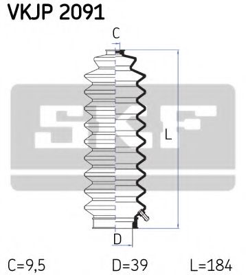 Пыльник рулевой рейки SKF VKJP 2091