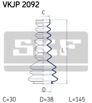Пыльник рулевой рейки SKF VKJP 2092