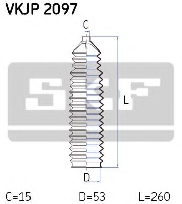 Пыльник рулевой рейки SKF VKJP 2097