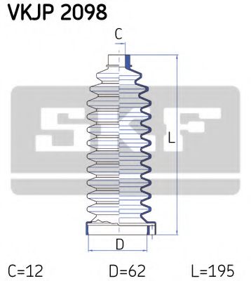 Пыльник рулевой рейки SKF VKJP 2098