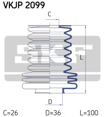 Пыльник рулевой рейки SKF VKJP 2099
