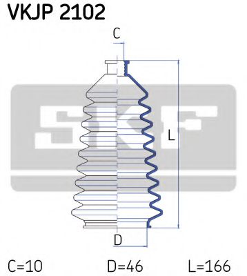 Пыльник рулевой рейки SKF VKJP 2102