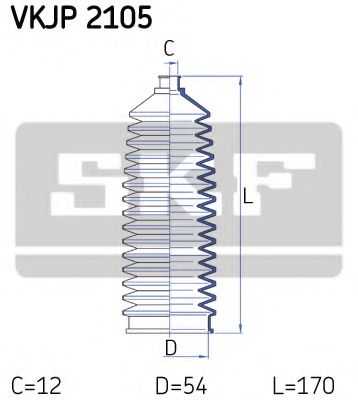 Пыльник рулевой рейки SKF VKJP 2105
