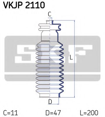Пыльник рулевой рейки SKF VKJP 2110