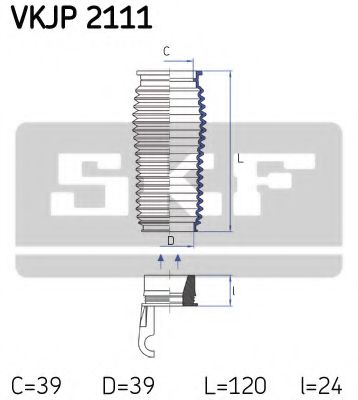 Пыльник рулевой рейки SKF VKJP 2111