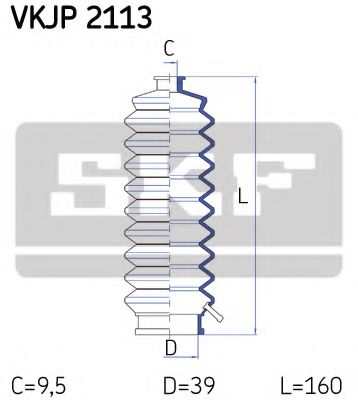 Пыльник рулевой рейки SKF VKJP 2113