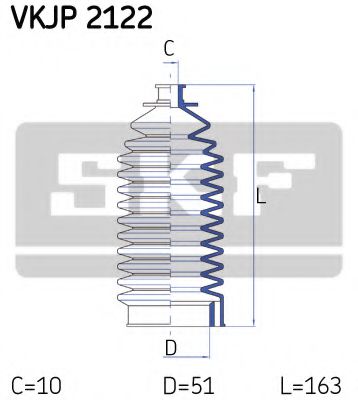 Пыльник рулевой рейки SKF VKJP 2122