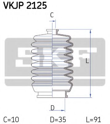 Пыльник рулевой рейки SKF VKJP 2125