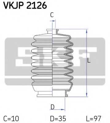 Пыльник рулевой рейки SKF VKJP 2126