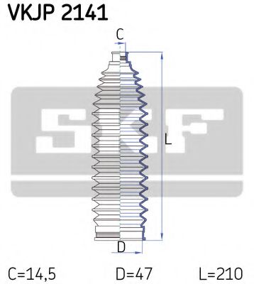 Пыльник рулевой рейки SKF VKJP 2141