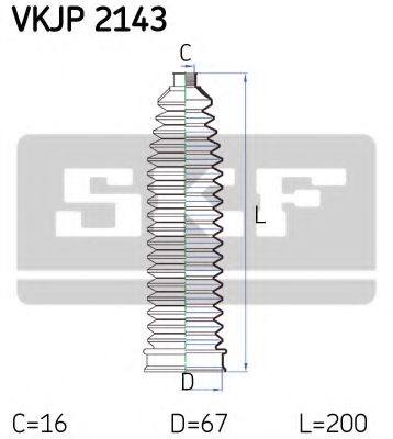 Пыльник рулевой рейки SKF VKJP 2143