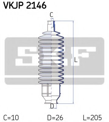 Пыльник рулевой рейки SKF VKJP 2146