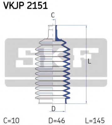 Пыльник рулевой рейки SKF VKJP 2151