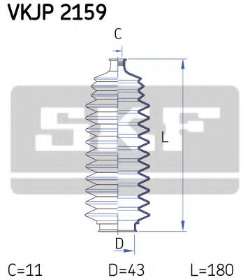 Пыльник рулевой рейки SKF VKJP 2159