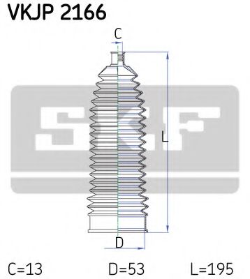 Пыльник рулевой рейки SKF VKJP 2166