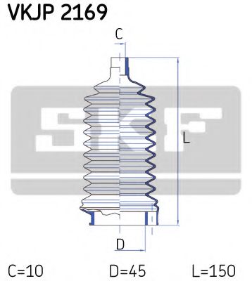 Пыльник рулевой рейки SKF VKJP 2169