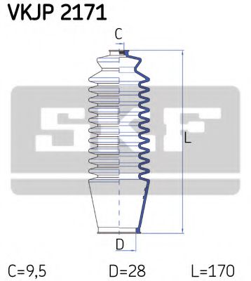 Пыльник рулевой рейки SKF VKJP 2171