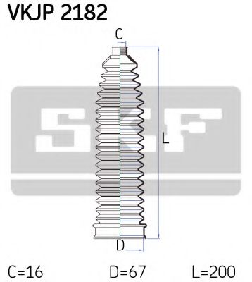Пыльник рулевой рейки SKF VKJP 2182