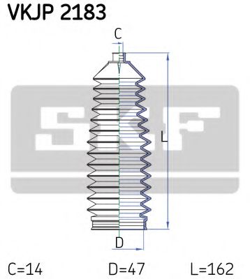 Пыльник рулевой рейки SKF VKJP 2183