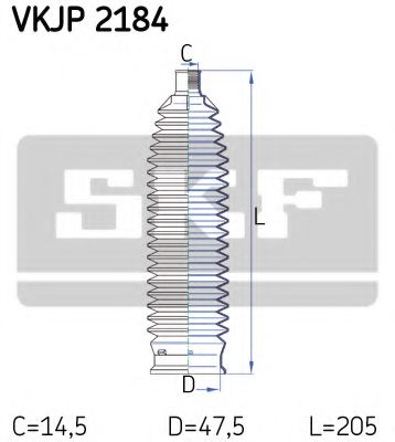 Пыльник рулевой рейки SKF VKJP 2184