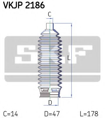 Пыльник рулевой рейки SKF VKJP 2186