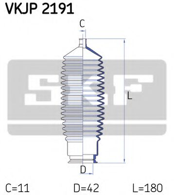 Пыльник рулевой рейки SKF VKJP 2191