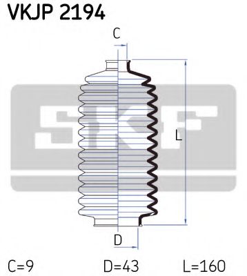 Пыльник рулевой рейки SKF VKJP 2194