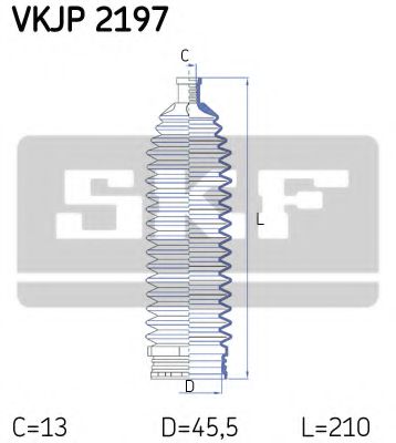 Пыльник рулевой рейки SKF VKJP 2197
