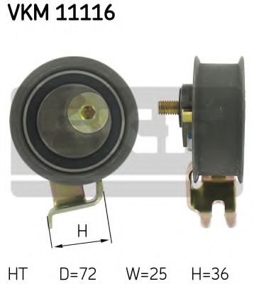Натяжной ролик ремня ГРМ SKF VKM 11116