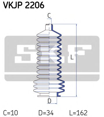 Пыльник рулевой рейки SKF VKJP 2206