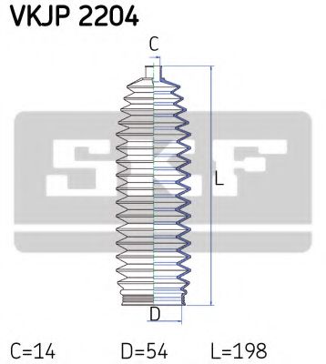 Пыльник рулевой рейки SKF VKJP 2204