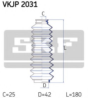 Пыльник рулевой рейки SKF VKJP 2031