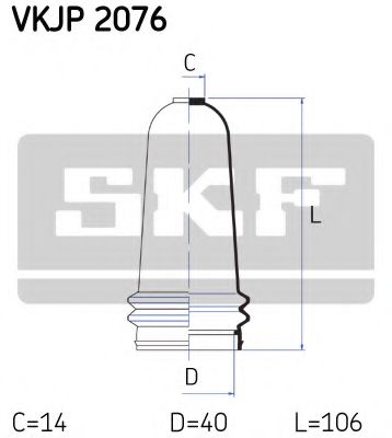 Пыльник рулевой рейки SKF VKJP 2076