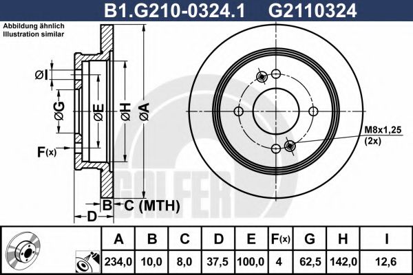 Тормозной диск galfer B1.G210-0324.1