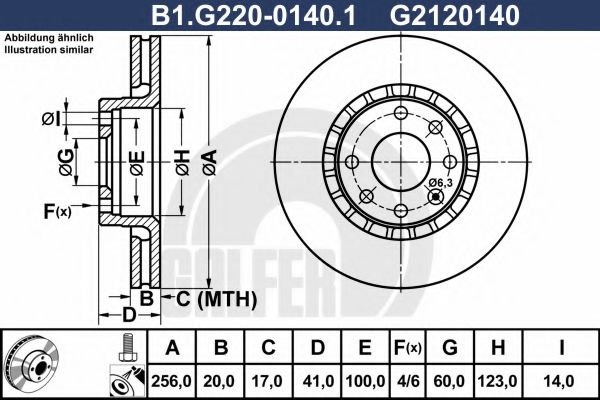 Тормозной диск galfer B1.G220-0140.1