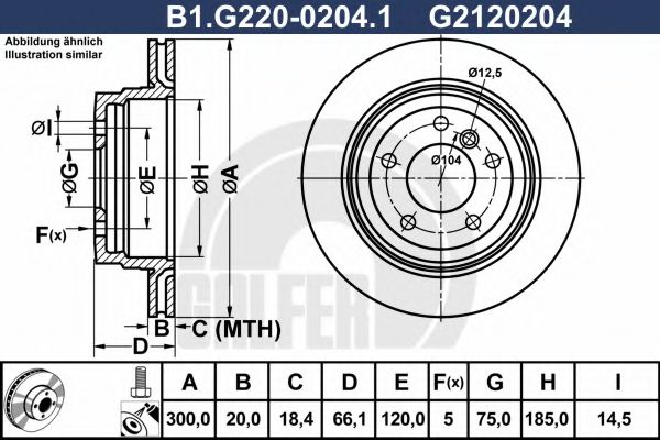 Тормозной диск galfer B1.G220-0204.1