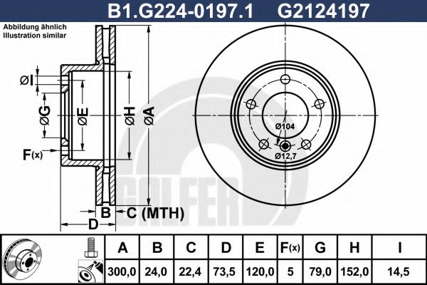 Тормозной диск galfer B1.G224-0197.1